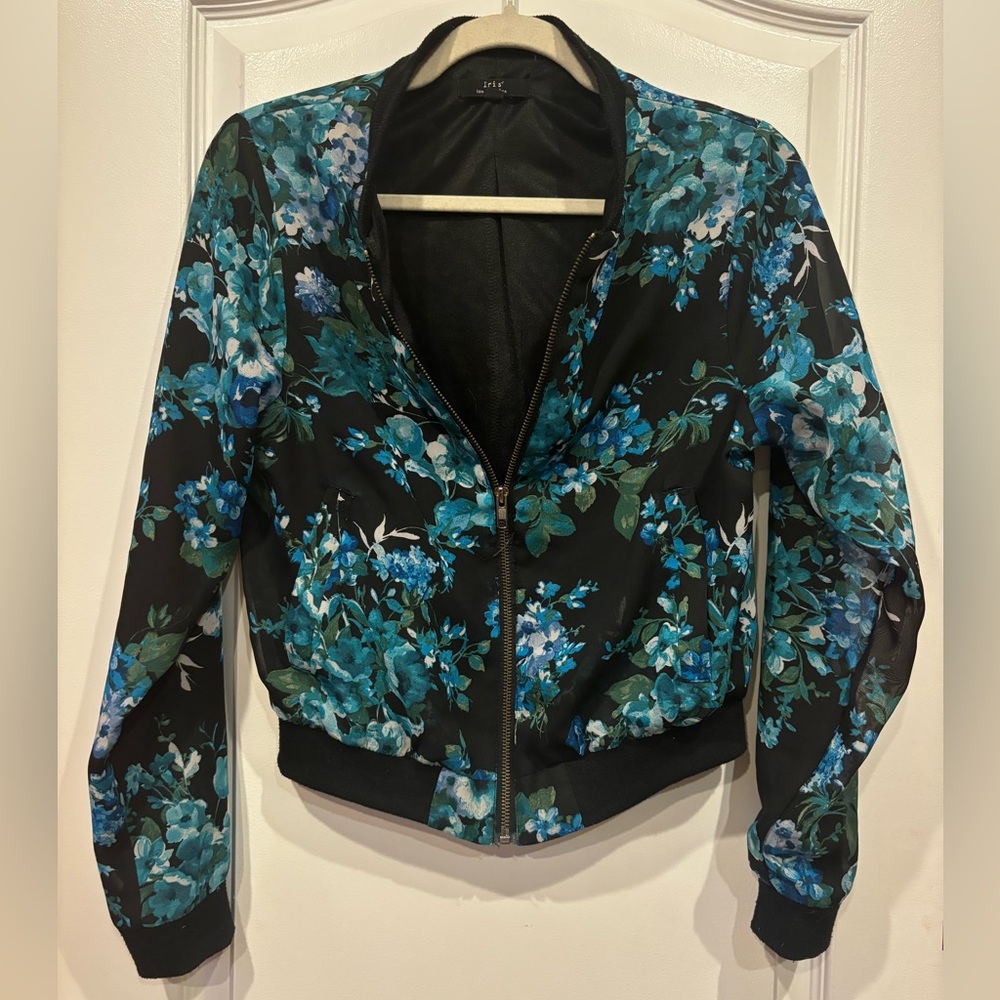 Floral bomber jacket